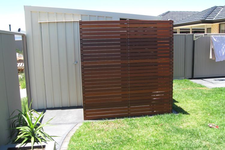 Small shed feature wall.