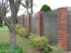Panel and brick pillar wall. Wynn Vale, South Australia